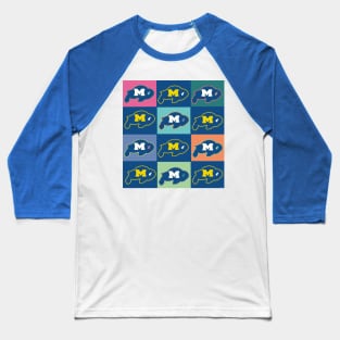 Milby pop art grid mod Baseball T-Shirt